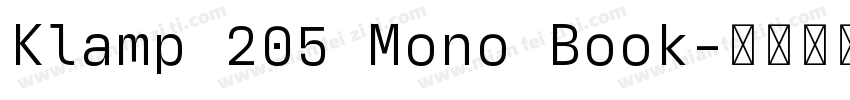 Klamp 205 Mono Book字体转换